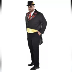 🆕 Adult Dapper Day of the Dead Jacket and Hat Plus Size