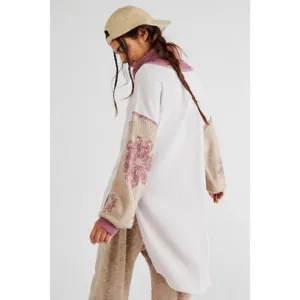 💕 FREE PEOPLE make it cozy swit knit turtleneck tunic top size M, ash combo