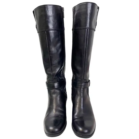 🎉 HP! ❤️ Bandolino Cazadora Black Leather Riding Boots