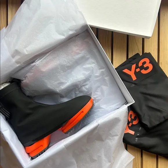 - new Y-3 Two-Tone Neoprene Ankle Boots in Black size Women’s US 7
