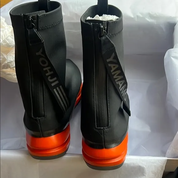 - new Y-3 Two-Tone Neoprene Ankle Boots in Black size Women’s US 7