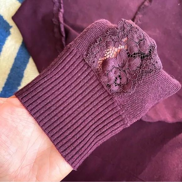 🍇 ORSAY PURPLE LACE WOVEN LONG SLEEVE DRESS!