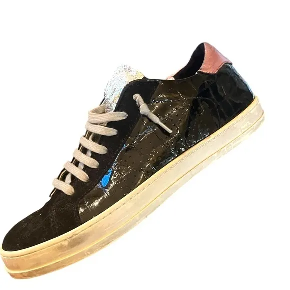 ▶️ P448 ◀️ You Can Surf later Black Croc Patent Leather. Size EU 39 US 8.5 / 9