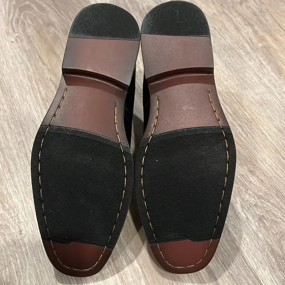 💕 Perry Ellis NWT portfolio Men’s dress shoes. Style:Chris. Black. Sz 7.5.