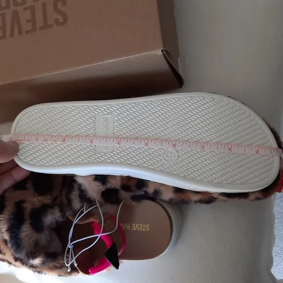 10. Steve Madden leopard print faux fur slingback shoes
