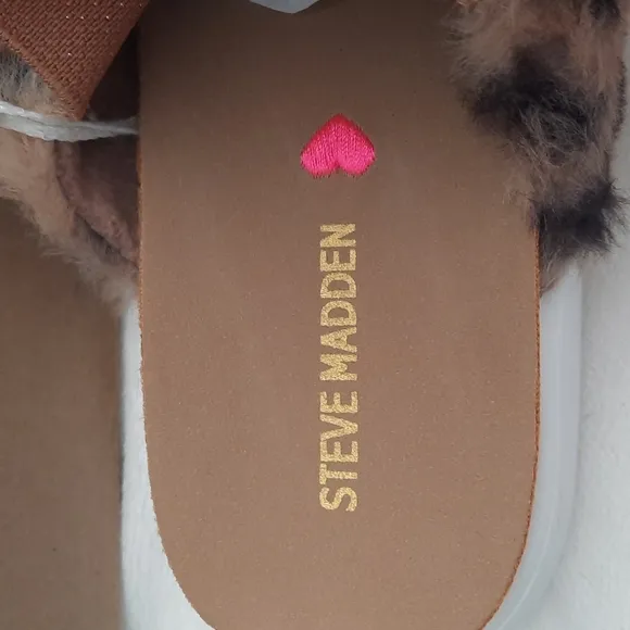 10. Steve Madden leopard print faux fur slingback shoes