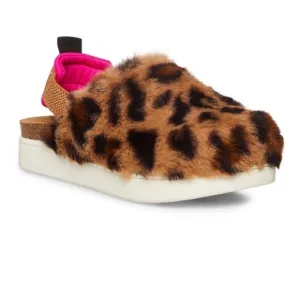 10. Steve Madden leopard print faux fur slingback shoes