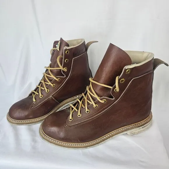 1950s–60s L.L. Bean Leather fly fishing Boots Men’s 11 Made in USA Vintage