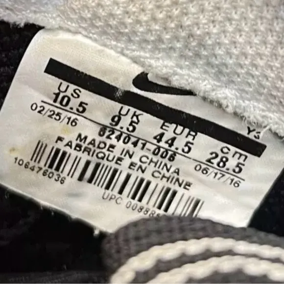 2016 Nike Air Foamposite Pro Dr Doom Black White 624041-006 Mens Size 10.5