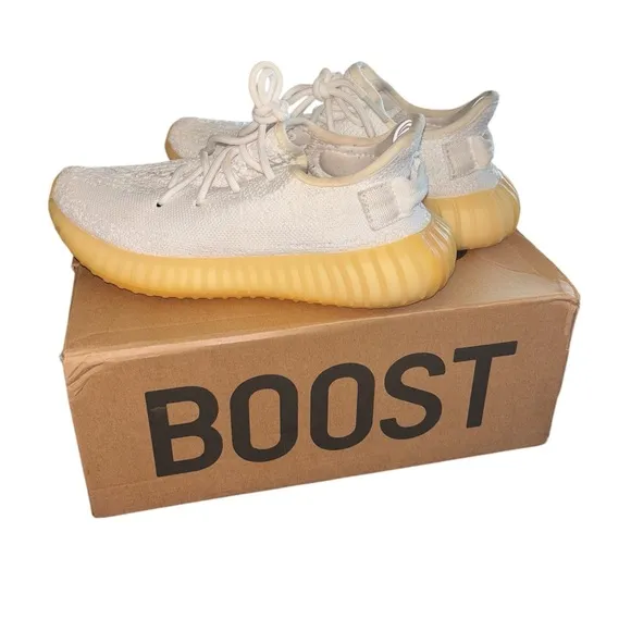 2017 Yeezy Boost 350 V2 ‘Cream White / Triple White’ Reflective Shoes EUC