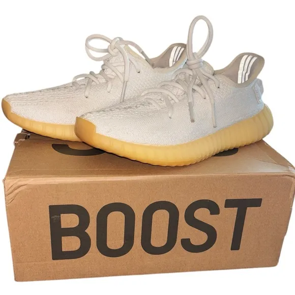 2017 Yeezy Boost 350 V2 ‘Cream White / Triple White’ Reflective Shoes EUC