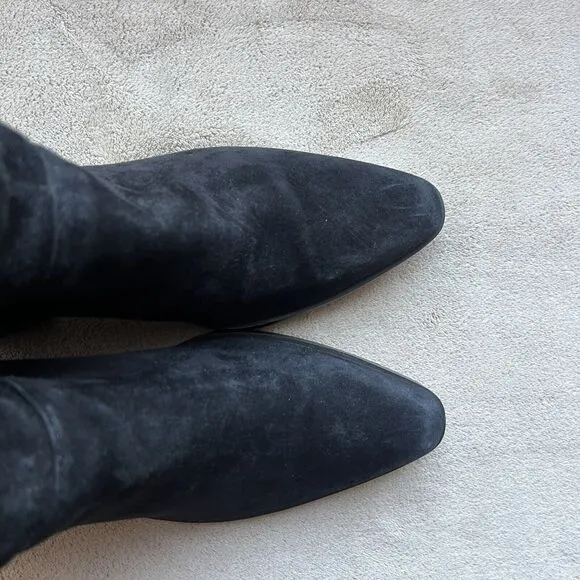 27 EDIT by Naturalizer Berkley 2 Black Suede Leather Western Cowgirl Bootie 6.5