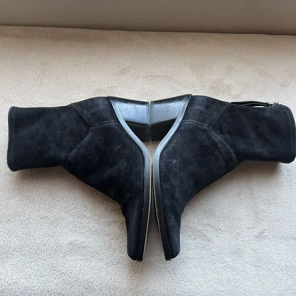 27 EDIT by Naturalizer Berkley 2 Black Suede Leather Western Cowgirl Bootie 6.5