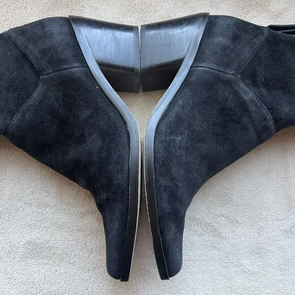 27 EDIT by Naturalizer Berkley 2 Black Suede Leather Western Cowgirl Bootie 6.5