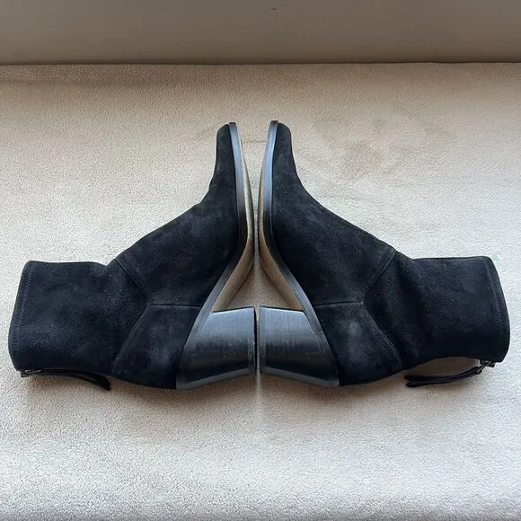 27 EDIT by Naturalizer Berkley 2 Black Suede Leather Western Cowgirl Bootie 6.5