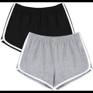 2 Pack Cotton Sport Shorts Yoga  Athletic Shorts
