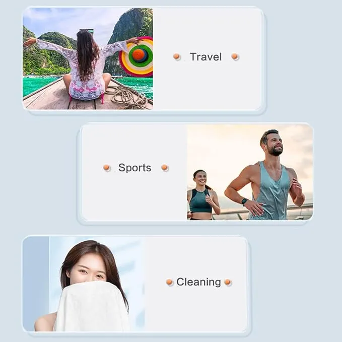 3 Pcs Disposable Bath Towels, 55 x 27 inch Travel Bath Towel, Portable Towels Camping Wipes Magic Towels Compressed Bath Towel Wash Cloth for Hiking, Beach,Swimming and Traveling- Portable & Reusable