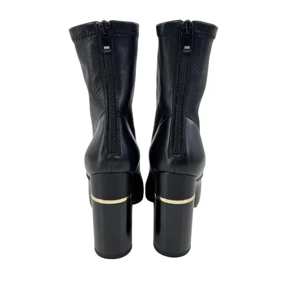 3.1 Phillip Lim Women's Black Leather Kyoto Stretch Ankle Boots Size 37