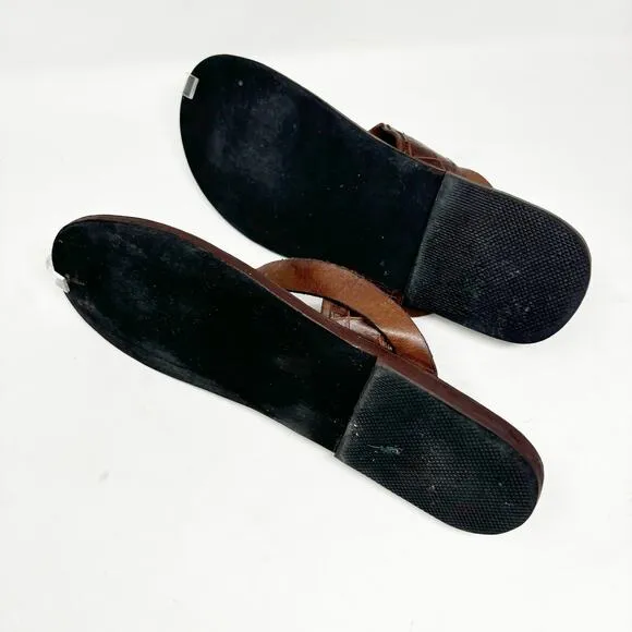 313 EKO Handmade Shoes Bespoke Hand Crafted Leather Sandals Size 14 Brown