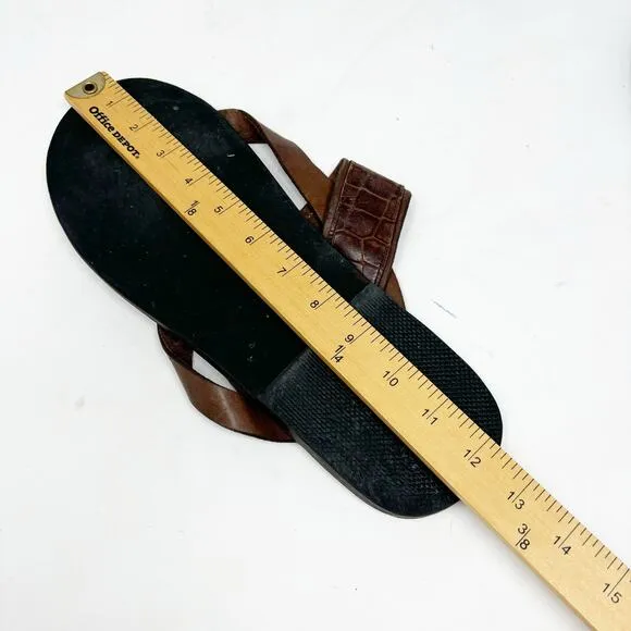 313 EKO Handmade Shoes Bespoke Hand Crafted Leather Sandals Size 14 Brown