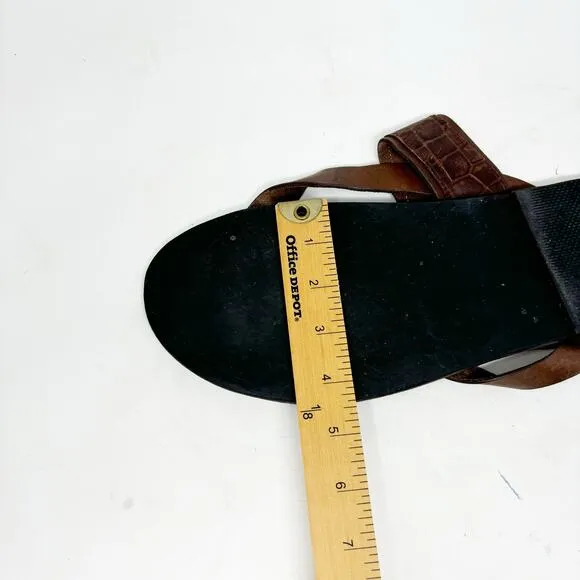 313 EKO Handmade Shoes Bespoke Hand Crafted Leather Sandals Size 14 Brown