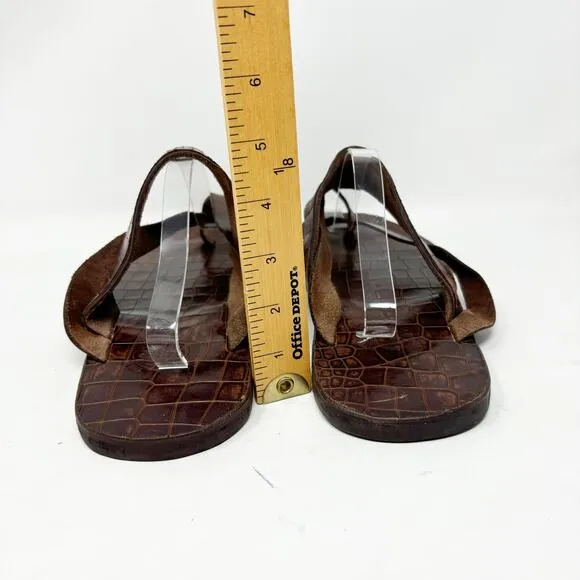 313 EKO Handmade Shoes Bespoke Hand Crafted Leather Sandals Size 14 Brown