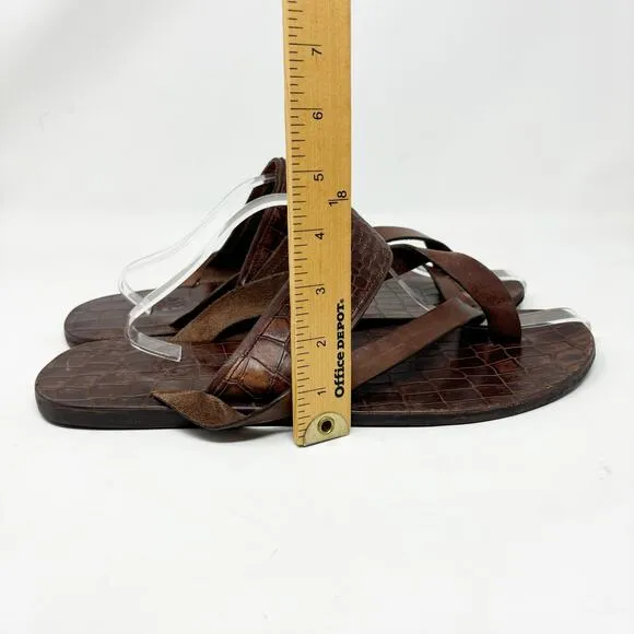 313 EKO Handmade Shoes Bespoke Hand Crafted Leather Sandals Size 14 Brown