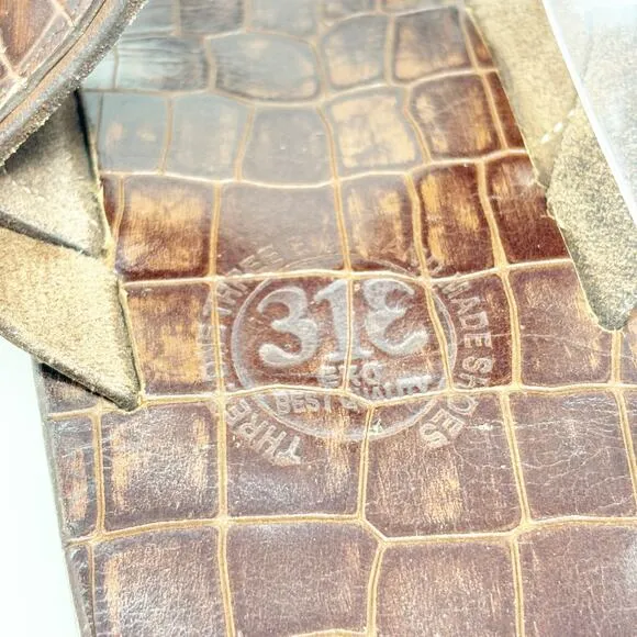 313 EKO Handmade Shoes Bespoke Hand Crafted Leather Sandals Size 14 Brown