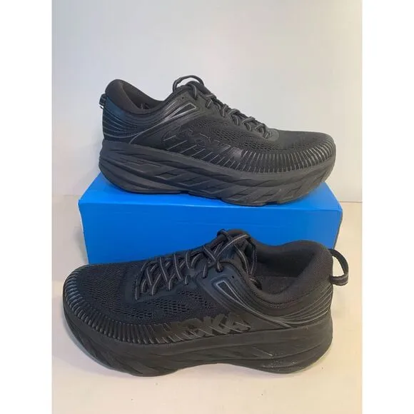 .4033 Hoka Bondi 7, Black/Black, Womens Running Shoes-US 9 Womens