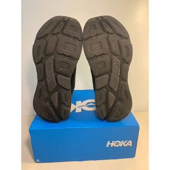 .4033 Hoka Bondi 7, Black/Black, Womens Running Shoes-US 9 Womens