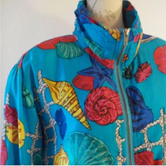 90s SILK zip‎ up Jacket