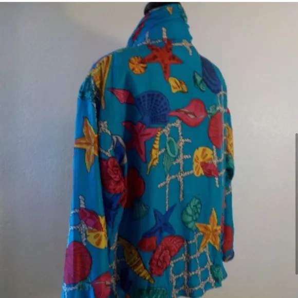 90s SILK zip‎ up Jacket