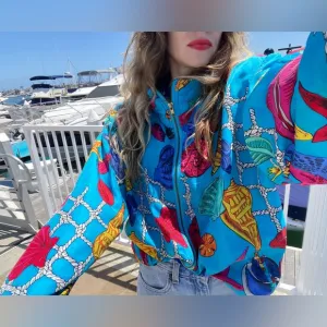 90s SILK zip‎ up Jacket