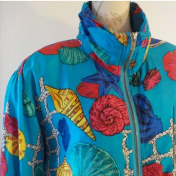 90s SILK zip‎ up Jacket