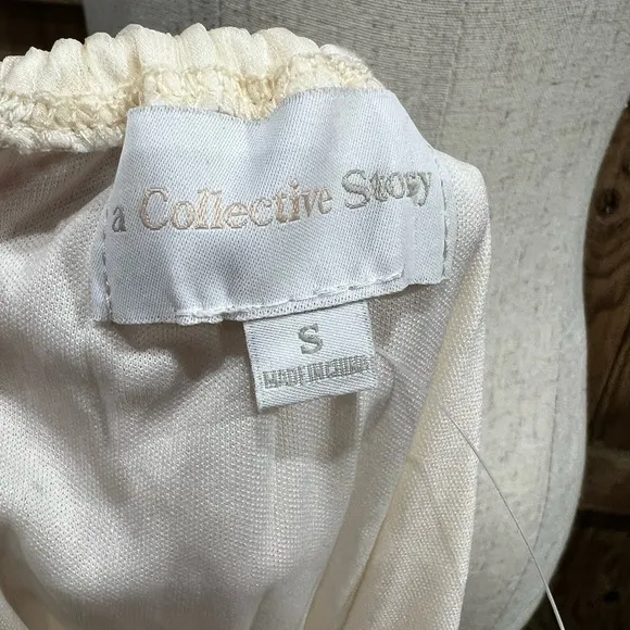 A Collective Story Midi Dress Fully Lined Lace Sheer Embroidery Woman’s Size S