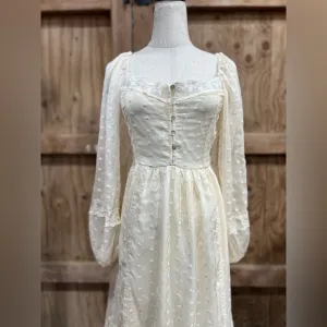 A Collective Story Midi Dress Fully Lined Lace Sheer Embroidery Woman’s Size S