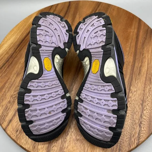 Abeo Raisa Shoes Womens Size 7 M Black/Lavender Walking Comfort Vibram Sneakers