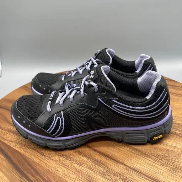Abeo Raisa Shoes Womens Size 7 M Black/Lavender Walking Comfort Vibram Sneakers