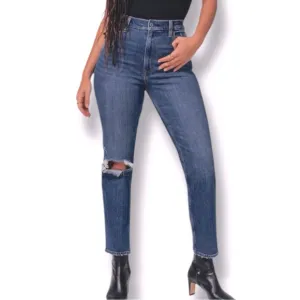 Abercrombie Curve Love Ultra High Rise Ankle Straight Jean Size 28 Short NWT
