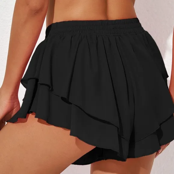 Active Layers Workout Skirt - Black