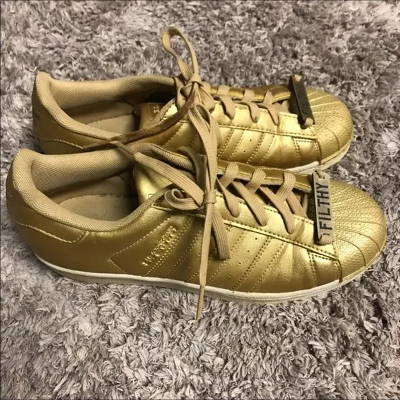 Addidas Limited Rare Gold Superstar Kicks Mens 6.5