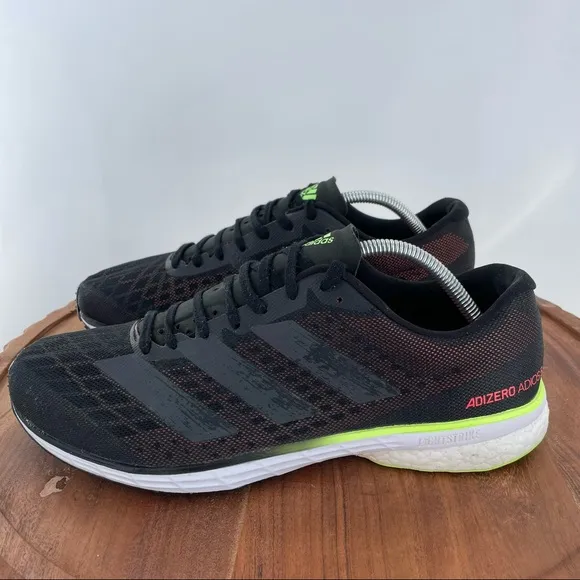 Adidas Adizero Adios 5 Mens Shoes Black/Signal Green size 11