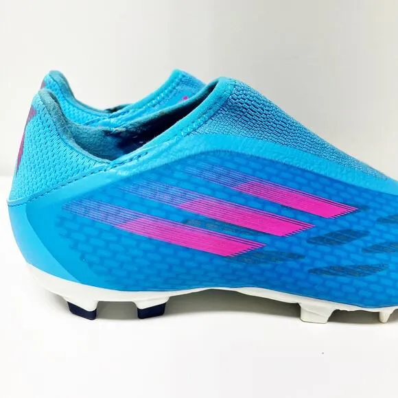 Adidas Adult X Speedflow.3 Blue Laceless Soccer Football Cleats Shoes Size 11.5
