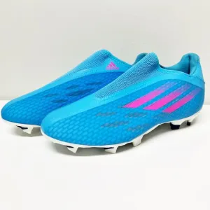 Adidas Adult X Speedflow.3 Blue Laceless Soccer Football Cleats Shoes Size 11.5