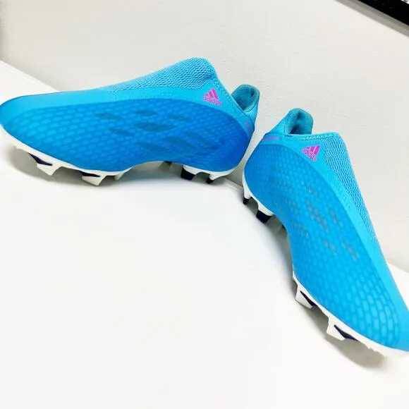 Adidas Adult X Speedflow.3 Blue Laceless Soccer Football Cleats Shoes Size 11.5
