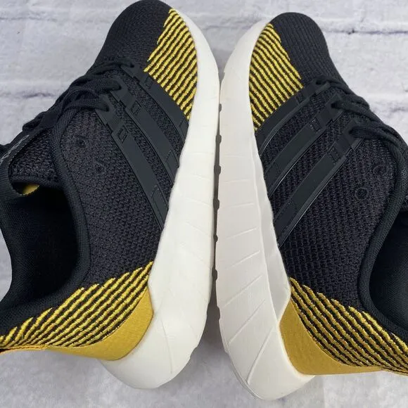 Adidas Cloudfoam Questar Flow Mens Size‎ 8 EE8214 Black Gold Running Shoes W/Box