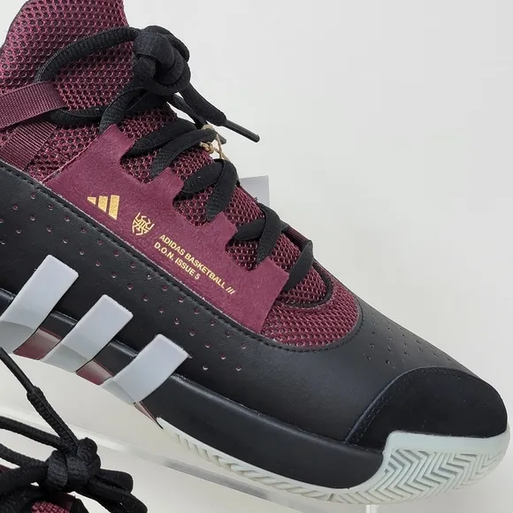 Adidas D.O.N. Issue 5 Basketball Shoes Team Maroon 2/Black Men's Size 11.5 New