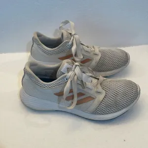 Adidas edge Lux bounce white gold running shoes sneakers trainers women’s size 8