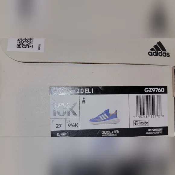 Adidas FortaRun 2.0 Cloudfoam Sport EL 'Blue Fusion Camo' shoes; Toddler size 10
