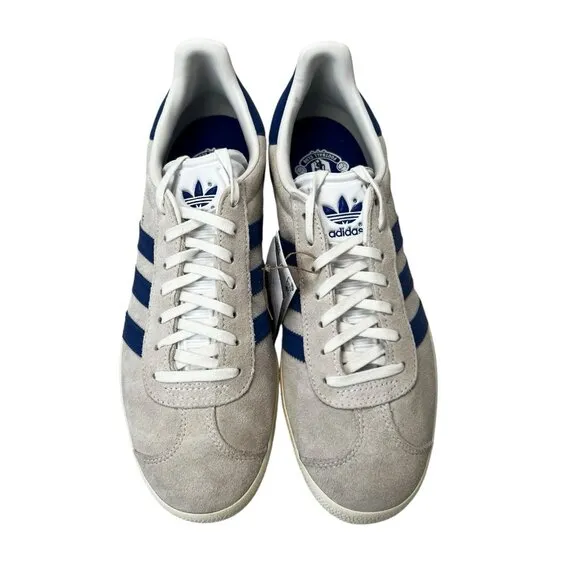 Adidas Gazelle A-Club Manchester United Cream Blue Shoes IH2633 Men's Size 8.5